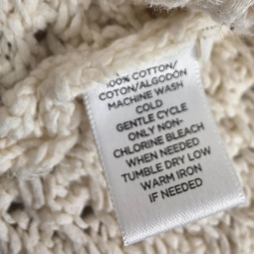 Loft Cream Open-Front Size S Cardigan Sweater Classic 3126-CN